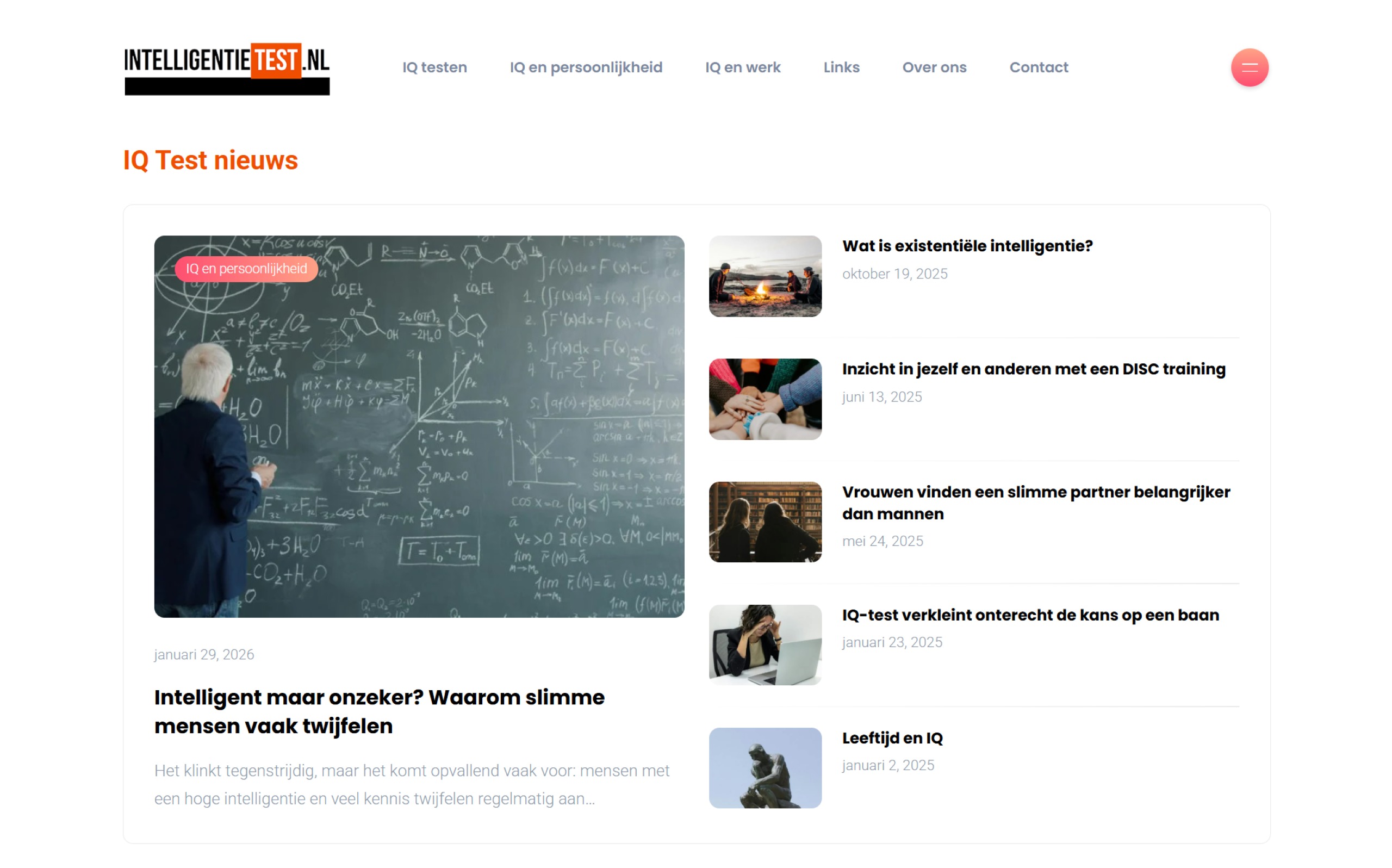 Intelligentietest website